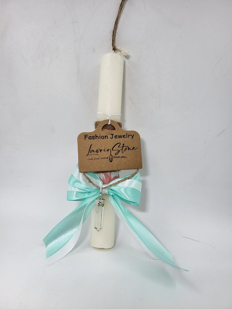 Candle with aquamarine tip_ can68_lavriostone